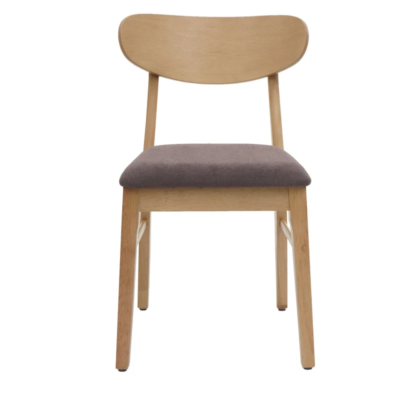 Lot de 2 chaises de salle à manger cuisine avec dossier en tissu taupe et structure en bois 04_0007382