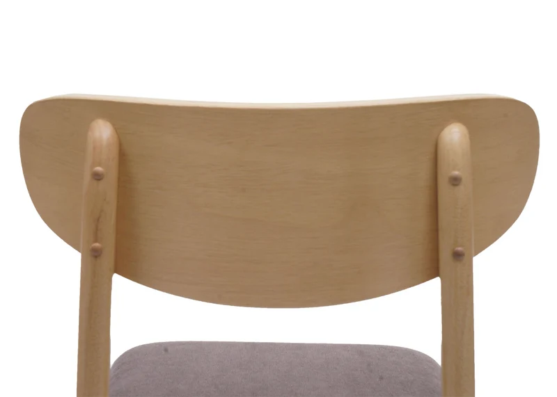 Lot de 2 chaises de salle à manger cuisine avec dossier en tissu taupe et structure en bois 04_0007382
