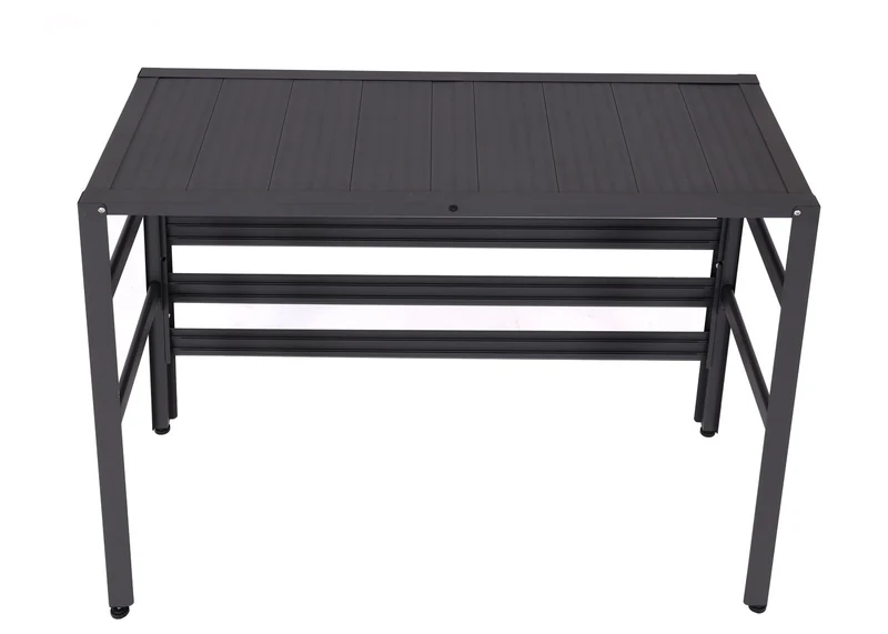 Cache extérieur en aluminium gris pour climatiseur avec étagère 73 x 90 x 38 cm 04_0010236