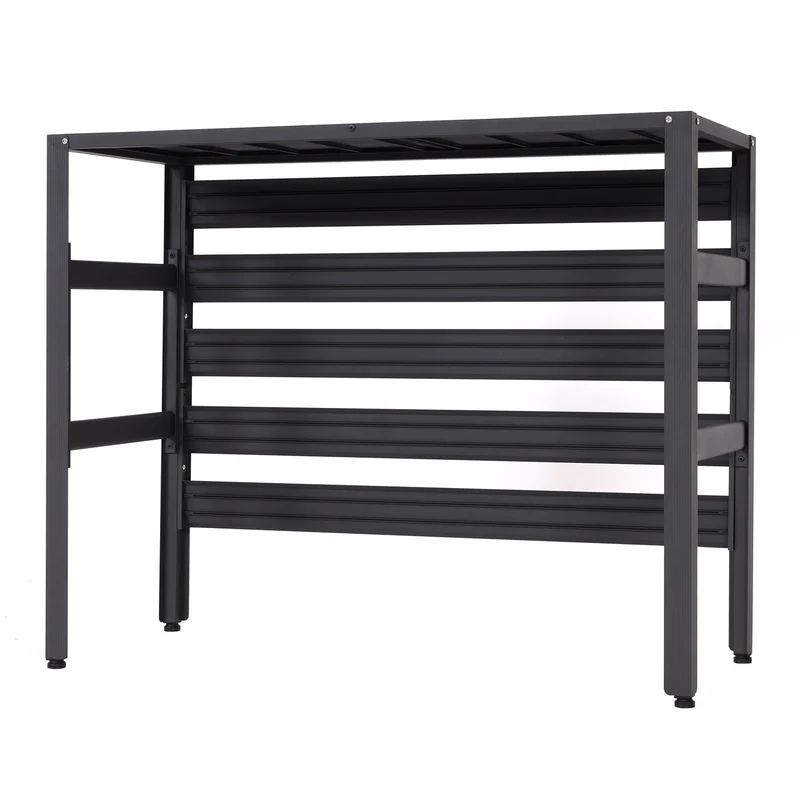 Cache extérieur en aluminium gris pour climatiseur avec étagère 73 x 90 x 38 cm 04_0010236