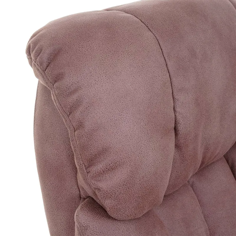 Fauteuil de relaxation avec repose-pieds et accoudoirs en tissu/textile capacité de charge 150 kg marron 04_0003669