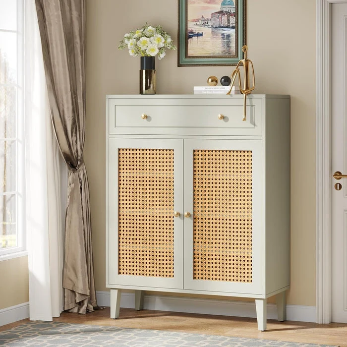 Tribesigns Étagère à chaussures, Armoire à chaussures d'entrée moderne avec étagère réglable