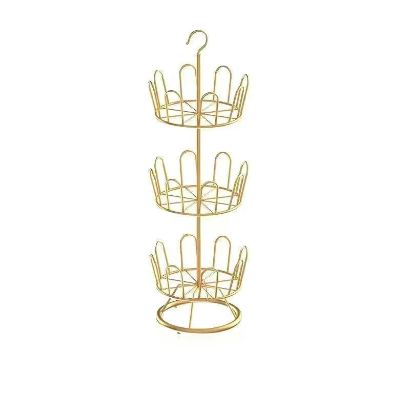 Modern Minimalist Carbon Steel Round Swivel Shoe Storage Rack 2/3-Tier For Balcony & Living Room