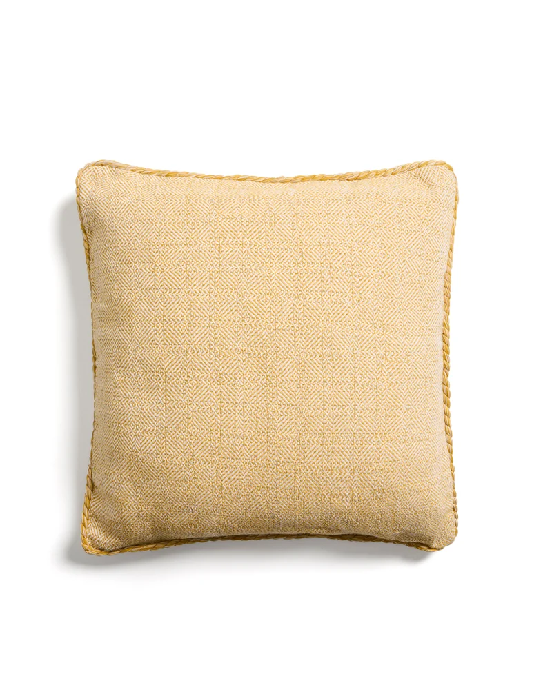 Filor cushion cover with yellow weave