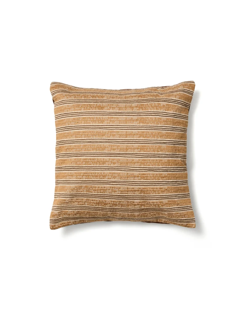 Tavina 100% cotton cushion cover with brown embroidery 50 x 50cm