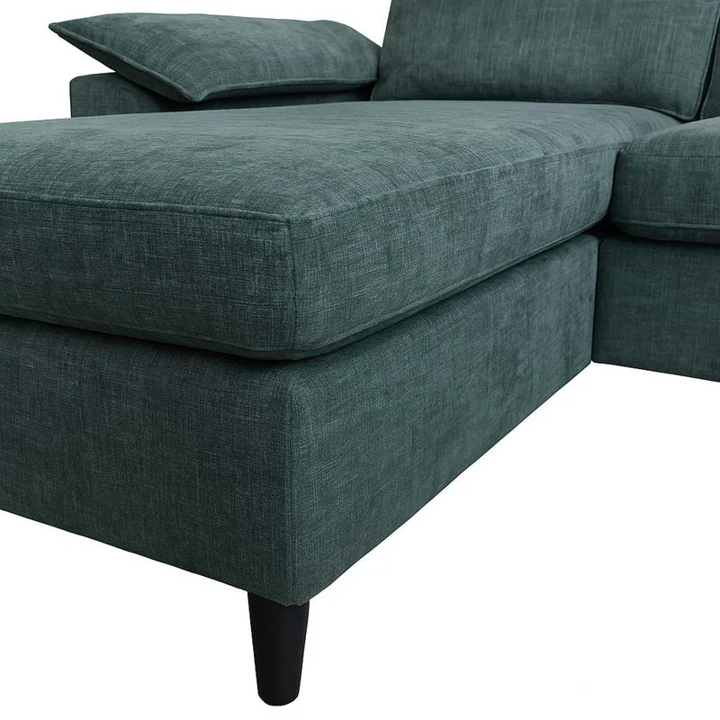 Canapé d’angle convertible en L avec méridienne réversible en tissu gris-vert canapé moderne avec coussins amovibles et suspension à ressorts ensachés 04_0009285