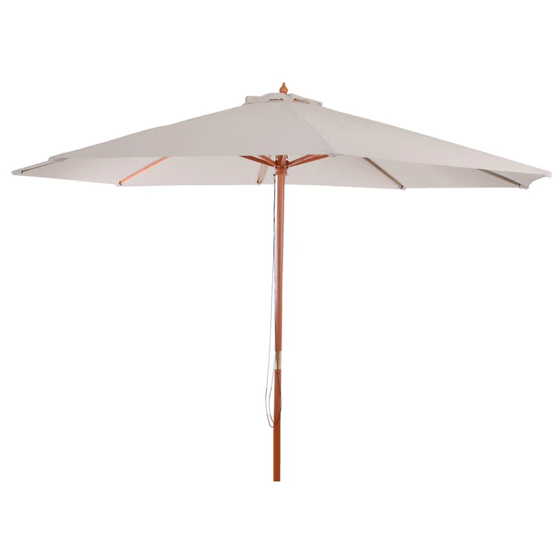 Parasol de jardin Ø 3,5m octogonal polyester/bois 7kg crème 04_0003816