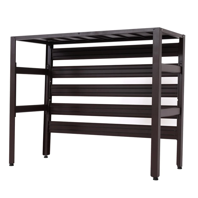 Cache extérieur en aluminium marron pour climatiseur avec étagère 73 x 90 x 38 cm 04_0010235