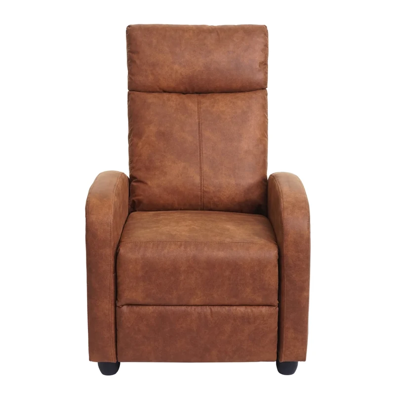 Fauteuil TV relaxation fonction inclinable réglable en tissu vintage imitation daim 04_0006880