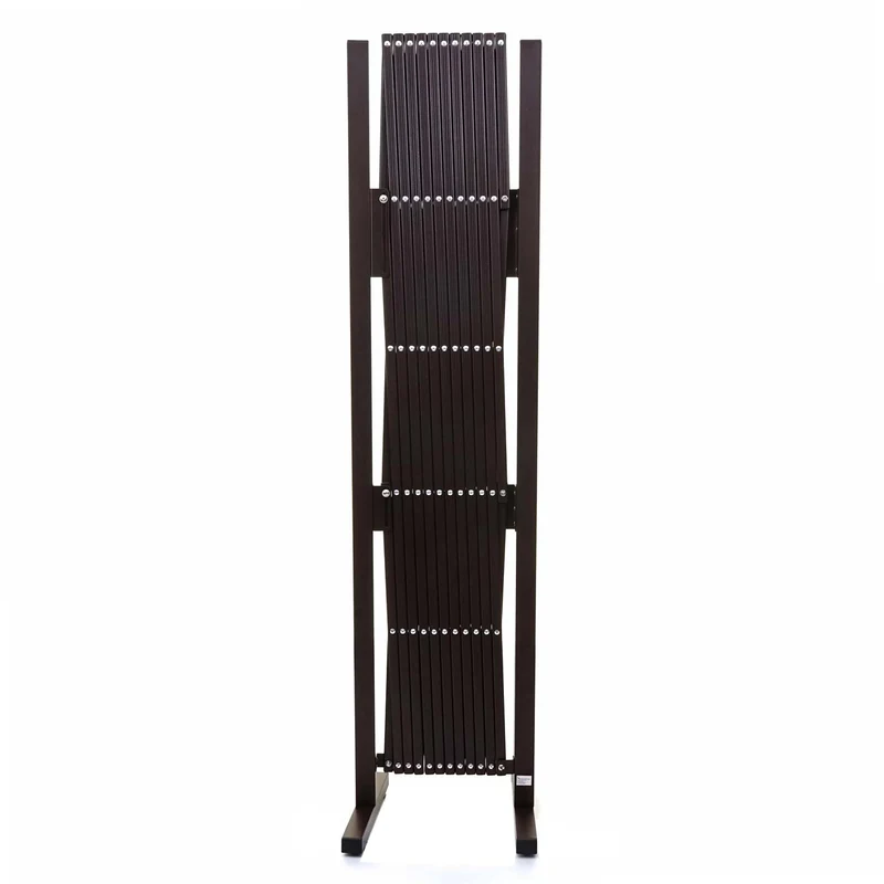 Grille de protection grille à ciseaux protection des animaux extensible aluminium marron hauteur 153 cm largeur 36-300 cm 04_0006985