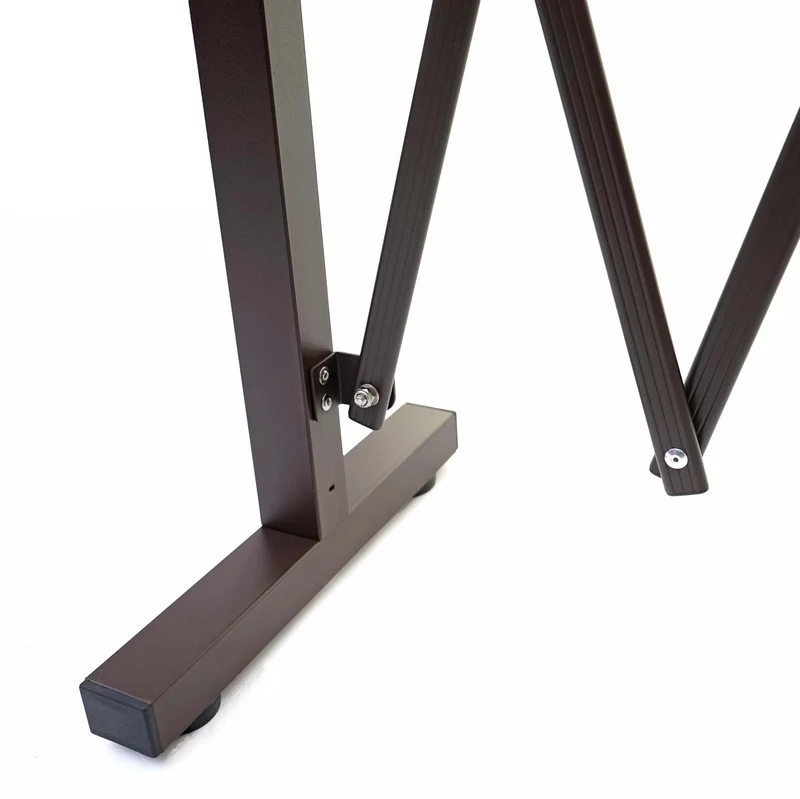 Grille de protection grille à ciseaux protection des animaux extensible aluminium marron hauteur 153 cm largeur 36-300 cm 04_0006985