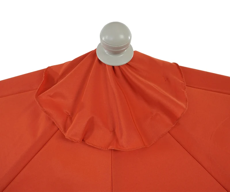 Demi parasol semi-circulaire balcon terrasse UV 50+ polyester/aluminium 3kg avec une portée de 270 cm terre cuite sans support 04_0003901
