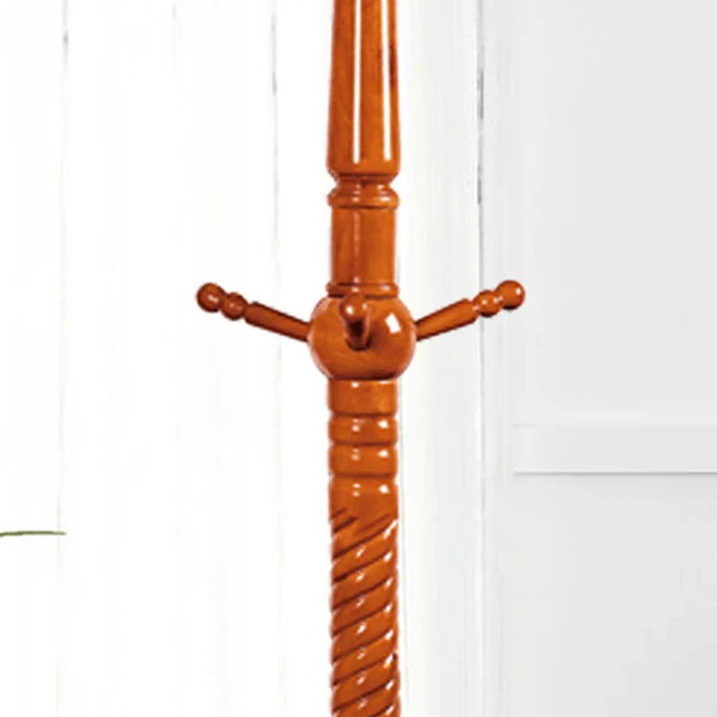 Luxury Vintage Coat Rack - Twist Wooden Column: Tall Freestanding Hall Tree Organizer For Entryway & Bedroom