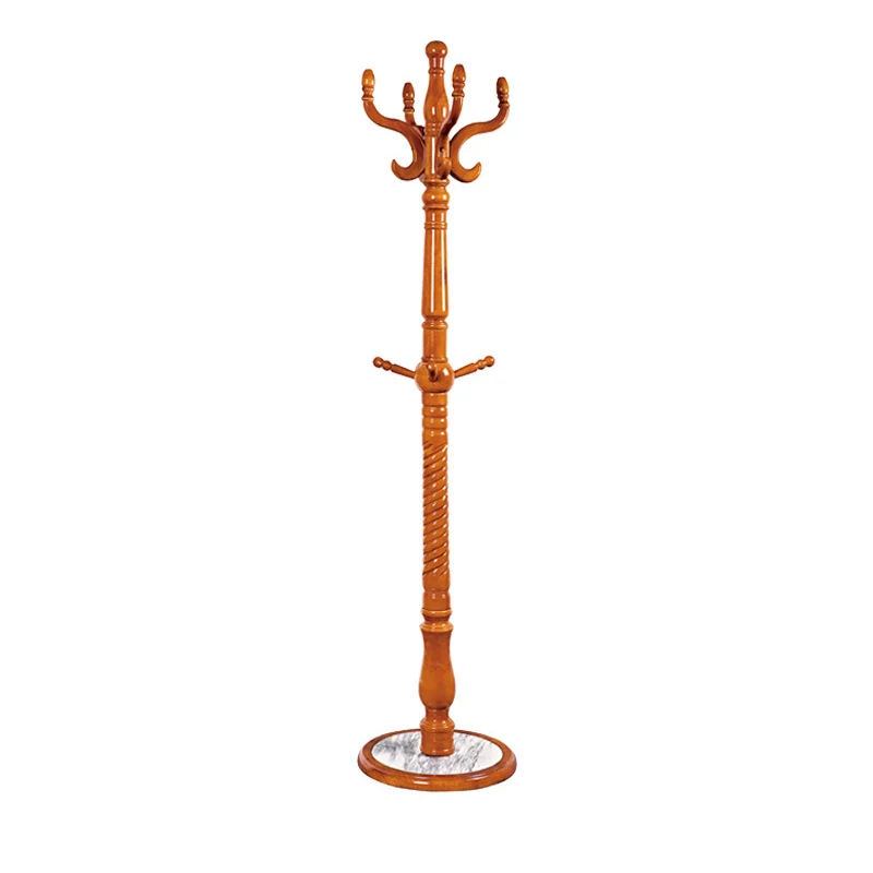 Luxury Vintage Coat Rack - Twist Wooden Column: Tall Freestanding Hall Tree Organizer For Entryway & Bedroom
