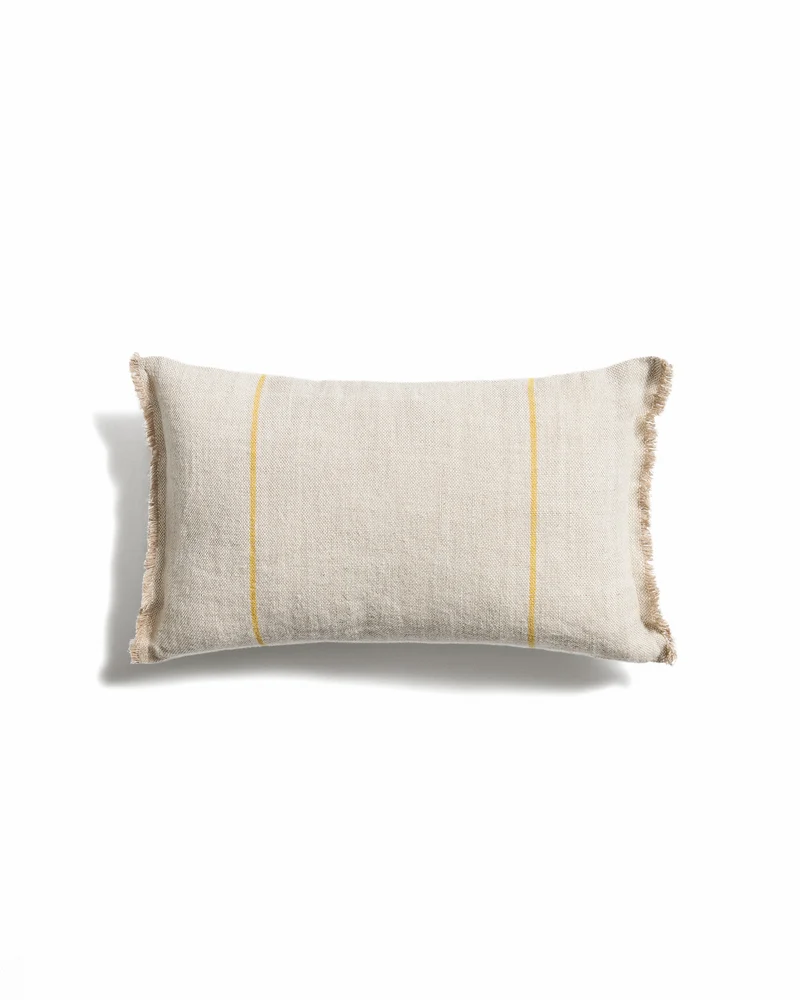 Lidore cushion cover in beige with yellow 30 x 50cm