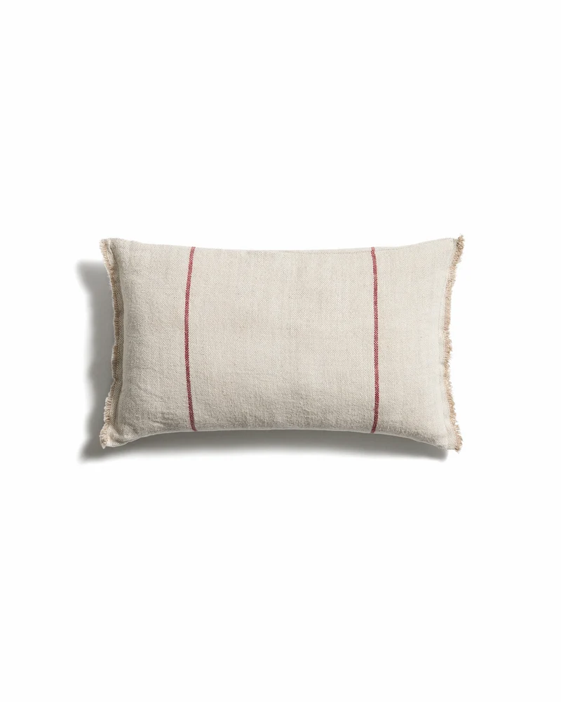 Lidore cushion cover in linen with red 30 x 50cm