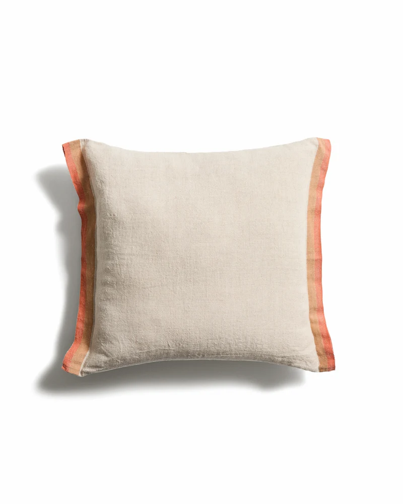 Disea cushion cover beige with orange 45 x 45cm