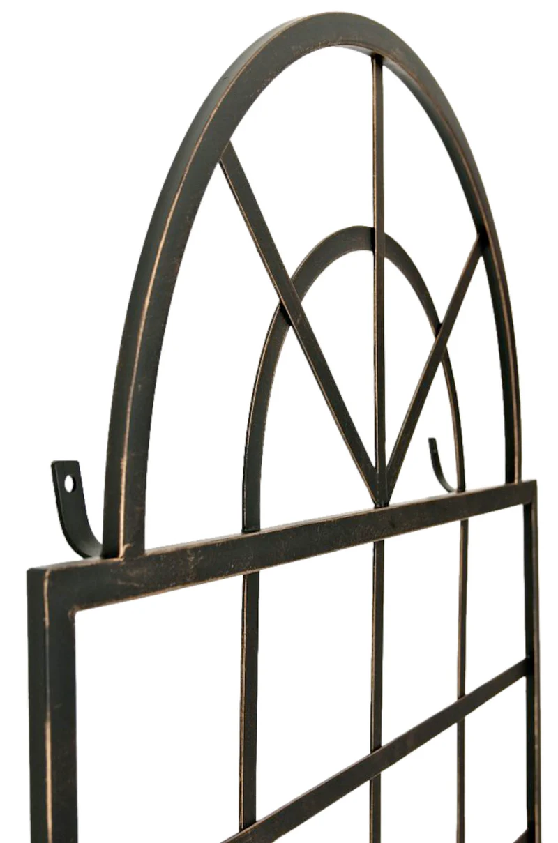 Lot de 2 treillis tuteur mural 180 x 70 cm décoration de jardin plantes grimpantes en métal bronze 10_0008912