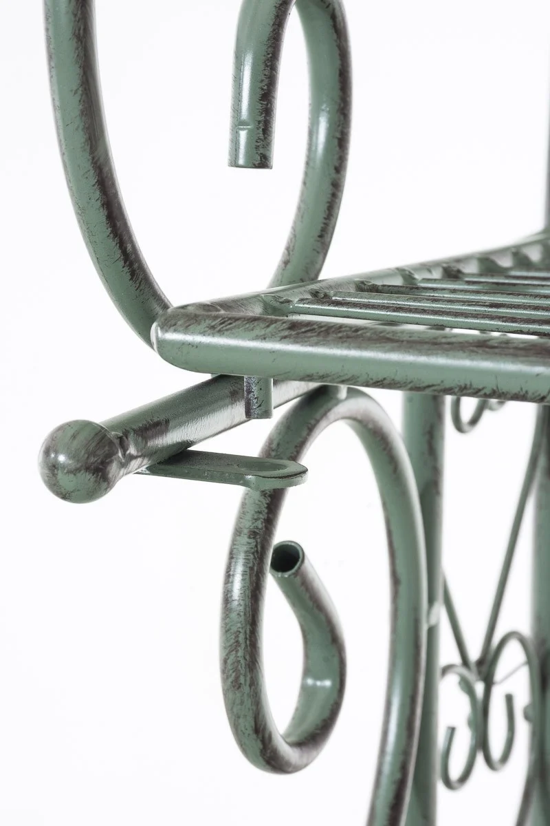Etagère pour plantes 4 niveaux en fer 153x61x33 cm vert vieilli ETA10017