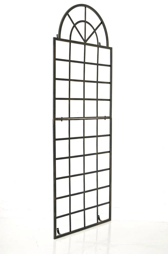 Treillage tuteur mural 180 x 70 cm décoration de jardin plantes grimpantes en métal bronze 10_0003906