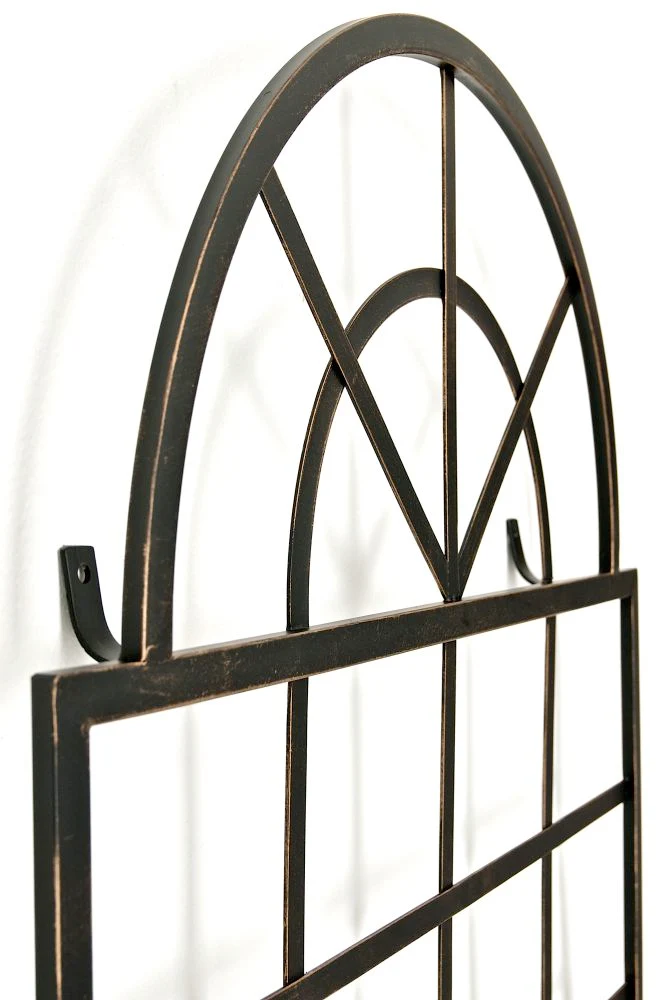 Treillage tuteur mural 180 x 70 cm décoration de jardin plantes grimpantes en métal bronze 10_0003906