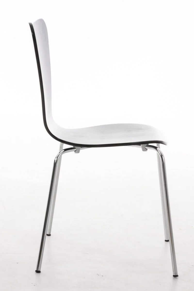 Lot de 4 chaises de séjour bureau en bois noir et métal CDS10114