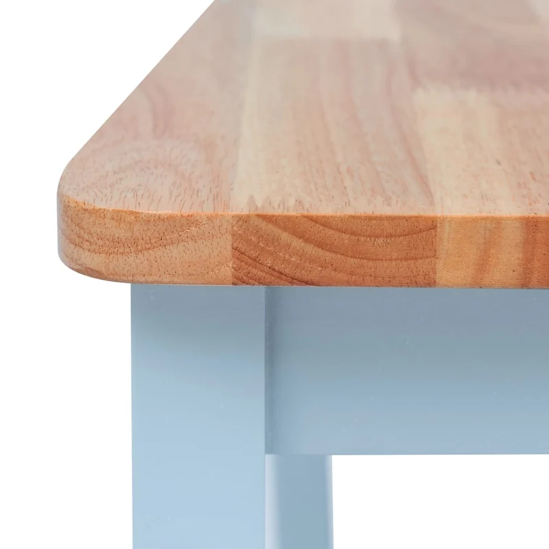 Lot de 6 chaises de salle à manger cuisine style simple gris et bois clair bois d'hévéa massif CDS022433