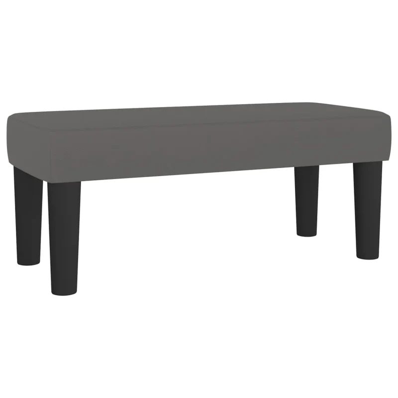 Banquette banc de lit design classique 70 x 30 x 30 cm en PVC gris DEC024671
