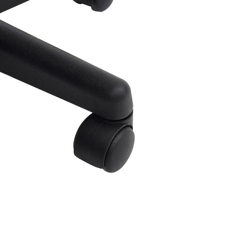 Tabouret de massage 35 x 35 x 42-54 cm hauteur réglable assise rembourrée moderne épuré salon cabinet pro en PU noir 21_0000841