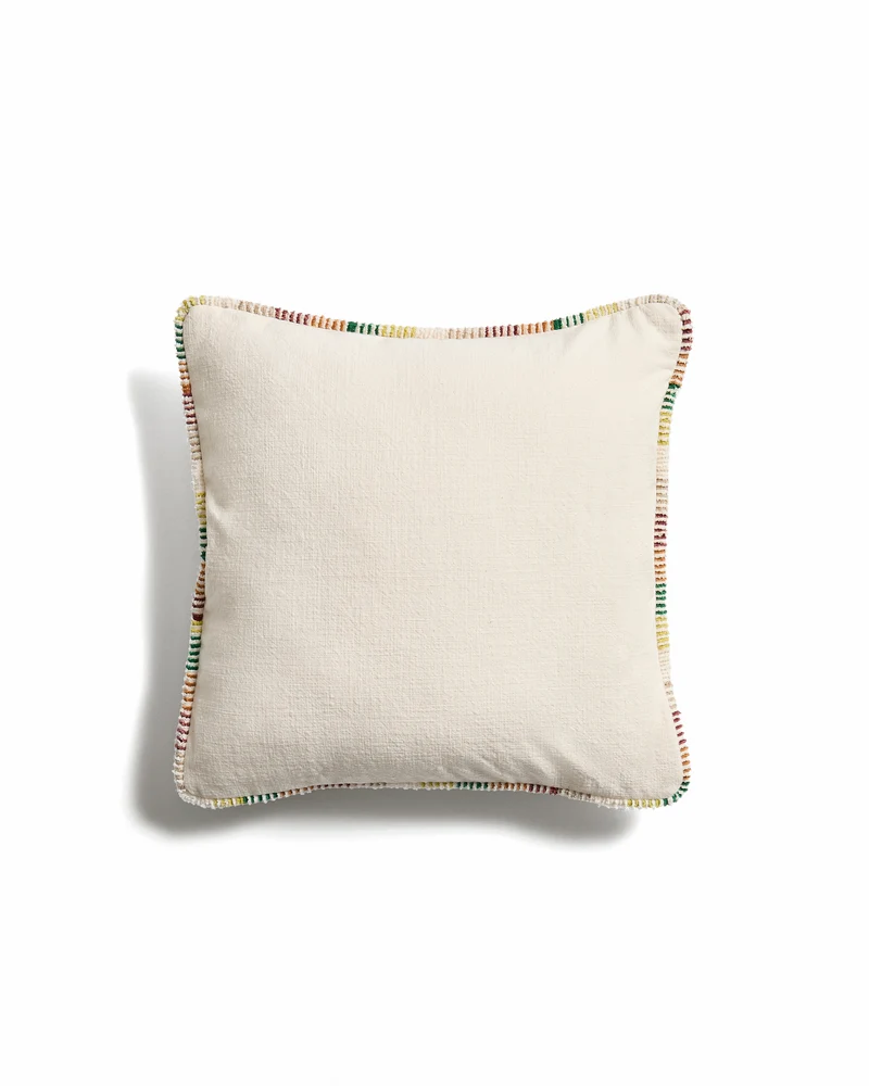 Enari cushion cover with multicoloured piping 50 x 50 cm
