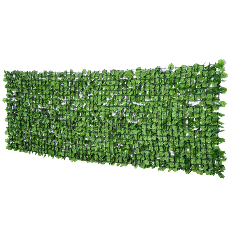 Haie artificielle brise-vue 300 x 100 cm intimité optimale facile à installer décoratif tendance en polyéthylène vert 21_0003931