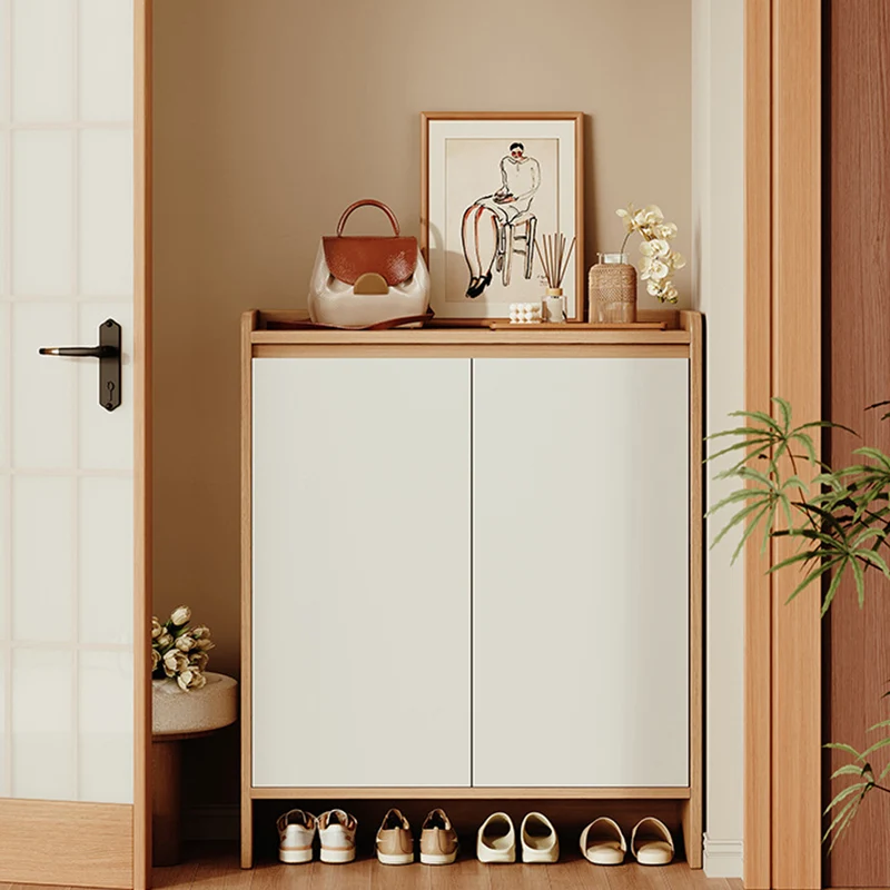 Modern Minimalist Eco Board Rectangular Shoe Storage With Drawers Storage For Entryway