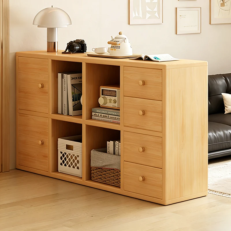 Modern Minimalist Eco-Friendly Board Rectangular Storage Cabinet With 4 Drawers Organizer For Living Room