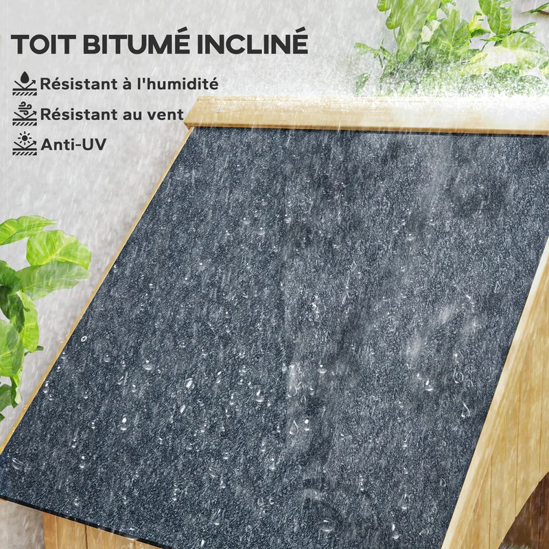 Armoire de jardin 77,5 x 54,2 x 179,5 cm porte loquet 3 étagères rangement gain de place solide rustique en bois naturel 21_0004125