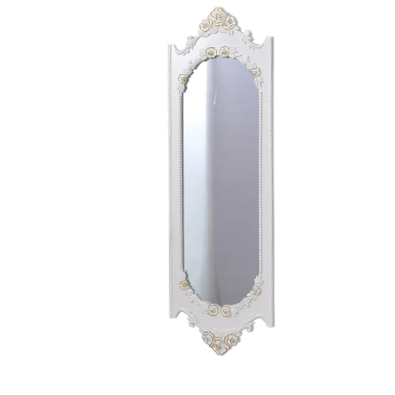 Traditional European MDF Resin Glass Oval Wall Mirror For Bedroom & Living Room