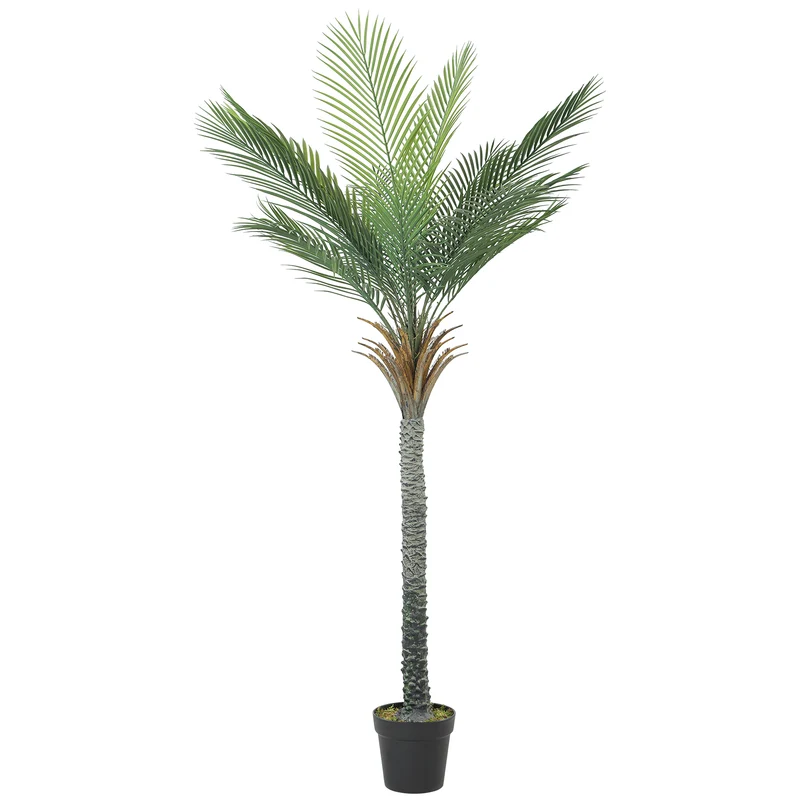 Palmier artificiel d'intérieur 80 x 60 x 180 cm feuillage très réaliste sans entretien décoratif tendance en PP vert 21_0003718