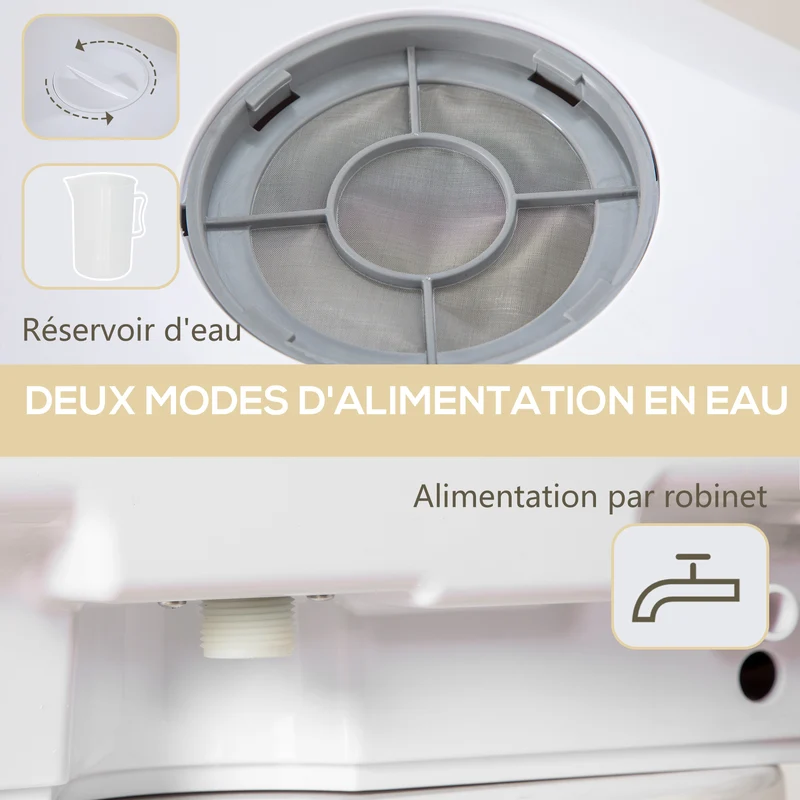 Mini lave-vaisselle de table 45 x 44 x 45,8 cm 4 couverts réservoir 6 l moderne minimaliste pour cuisine en abs blanc 21_0000945