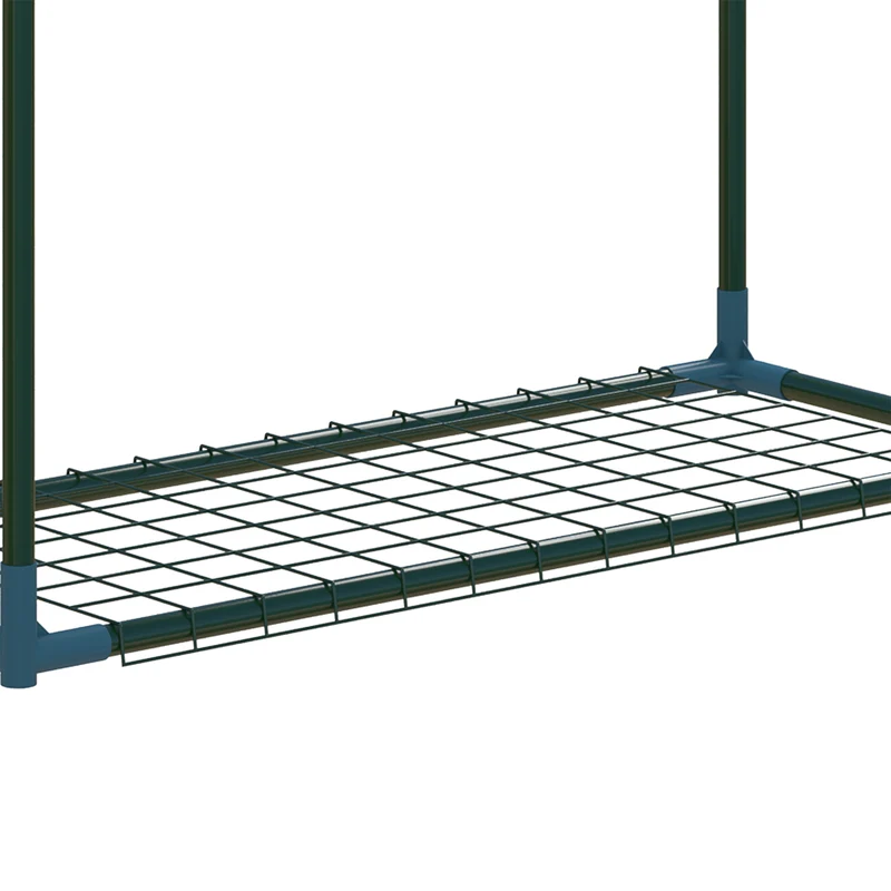 Lot de 2 étagères à fleurs 70 x 27 x 110 cm gain de place modulable pour balcon et jardin design moderne en acier vert 21_0004244