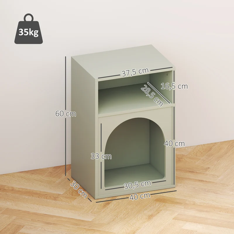 Lot de 2 tables de chevet design arqué 40 x 30 x 60 cm rangement optimisé compact style scandinave en MDF vert clair 21_0003736