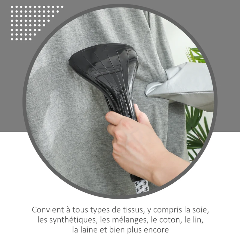 Défroisseur vapeur vertical vêtements 26 x 21,5 x 29 cm 11 températures préchauffage 38s design contemporain en abs noir 21_0005951