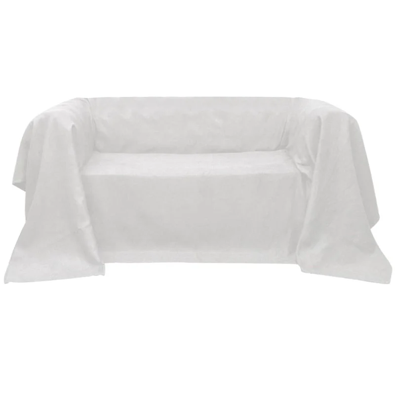 Housse Micro-suède de canapé Crème 140 x 210 cm DEC022305