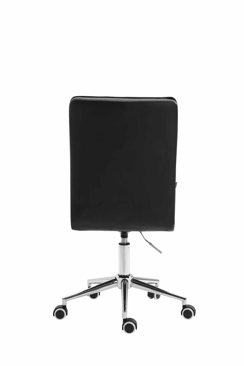 Fauteuil chaise tabouret de bureau avec dossier haut en synthétique noir hauteur réglable BUR10280