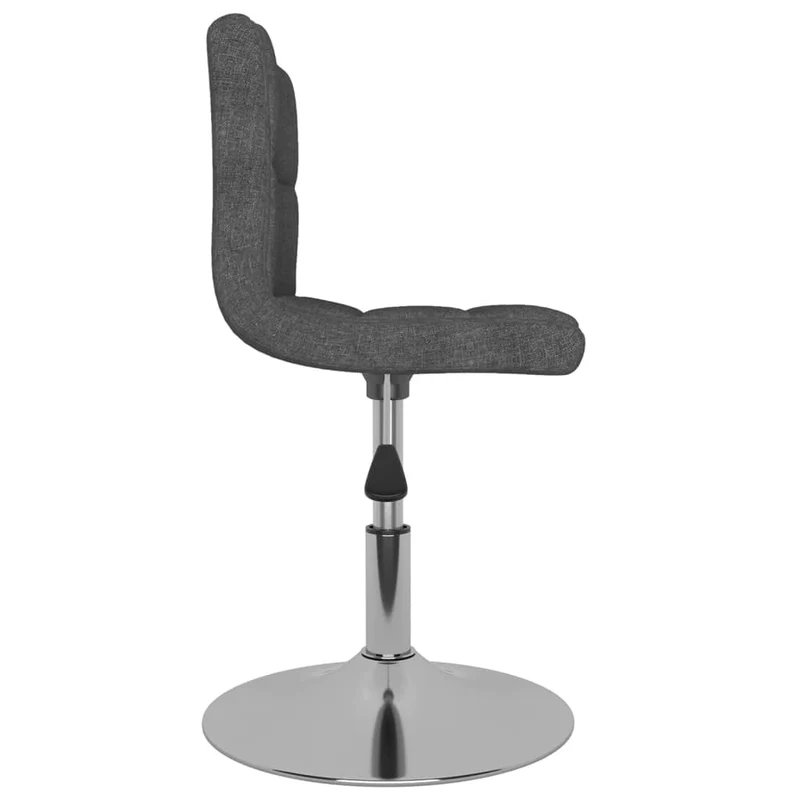 Tabouret de bar x1 chaise haute siège pivotant en tissu gris foncé et acier DEC029543