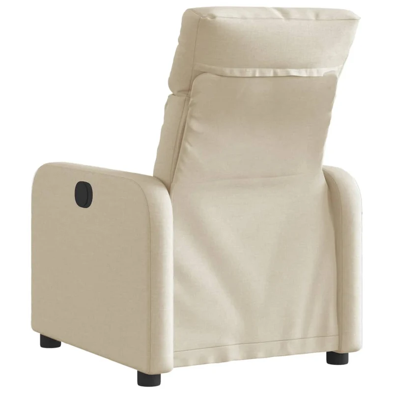 Fauteuil relax TV fonction d'inclinaison électrique très confortable en tissu crème DEC028277