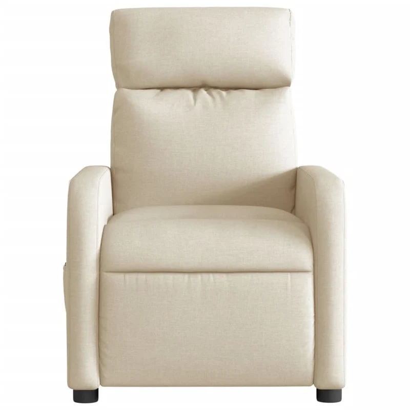 Fauteuil relax TV fonction d'inclinaison électrique très confortable en tissu crème DEC028277