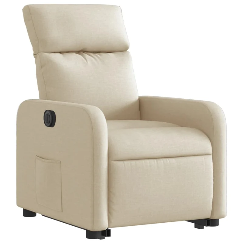 Fauteuil relax TV fonction de levage électrique très confortable en tissu crème DEC028281