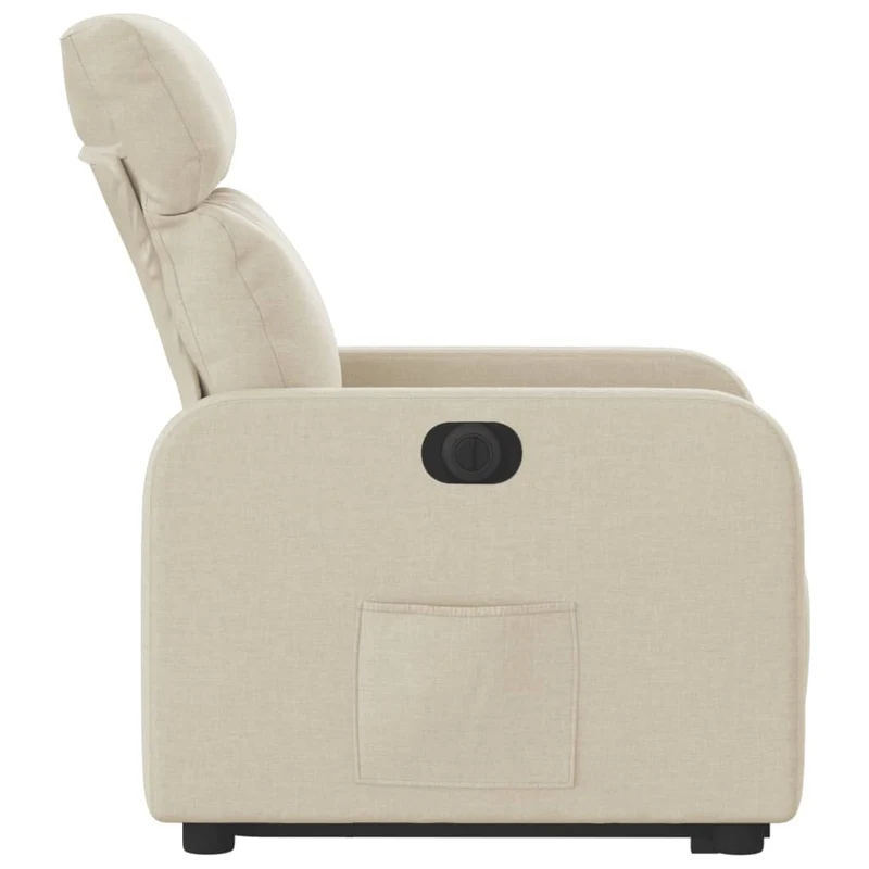 Fauteuil relax TV fonction de levage électrique très confortable en tissu crème DEC028281