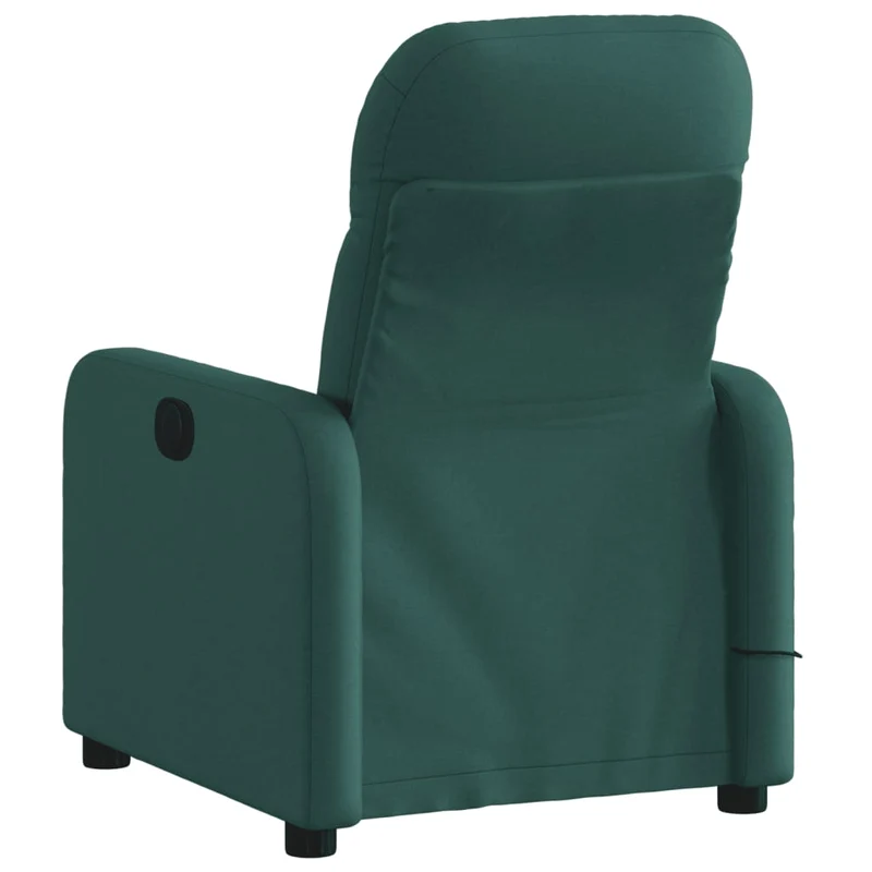 Fauteuil de relaxation TV fonction d'inclinaison manuelle en tissu vert foncé DEC027123