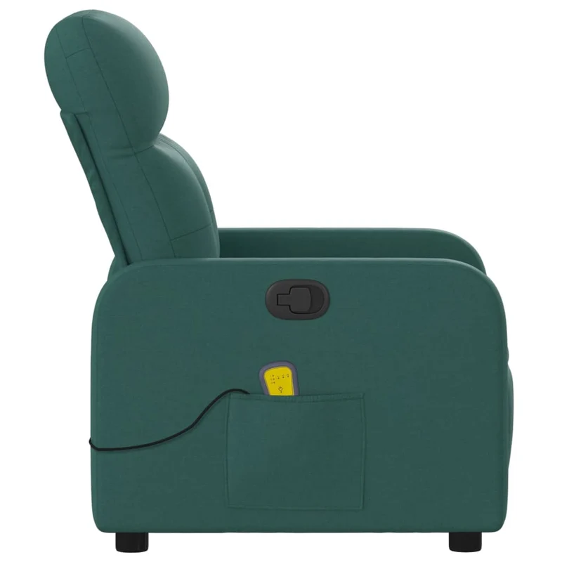 Fauteuil de relaxation TV fonction d'inclinaison manuelle en tissu vert foncé DEC027123