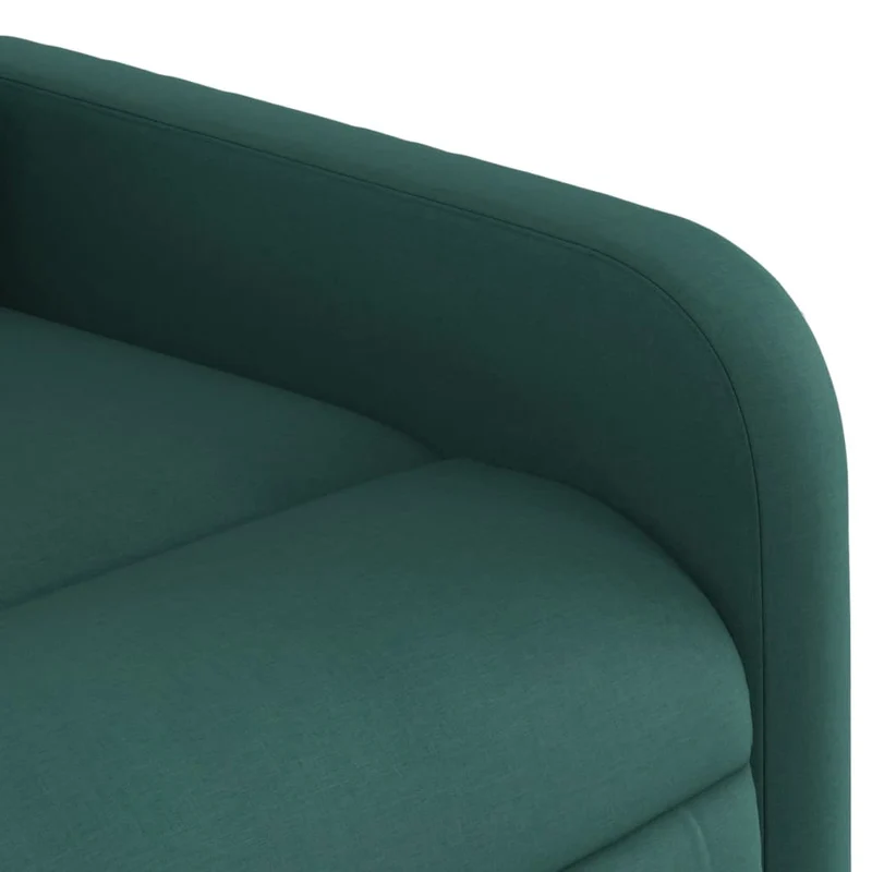 Fauteuil de relaxation TV fonction d'inclinaison manuelle en tissu vert foncé DEC027123
